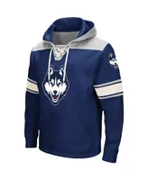 Men's Colosseum Navy UConn Huskies 2.0 Lace-Up Pullover Hoodie