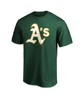 Men's Fanatics Green Oakland Athletics Official Logo T-shirt