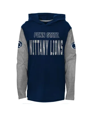 Big Boys Navy Penn State Nittany Lions Heritage Hoodie Long Sleeve T-shirt