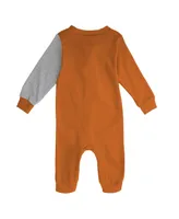 Infant Boys and Girls Texas Orange, Heather Gray Texas Longhorns Halftime Two-Tone Sleeper