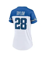 Women's Fanatics Jonathan Taylor White Indianapolis Colts Athena Name and Number V-Neck Top