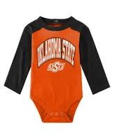 Infant Boys and Girls Orange Oklahoma State Cowboys Rookie Of The Year Long Sleeve Bodysuit Pants Set