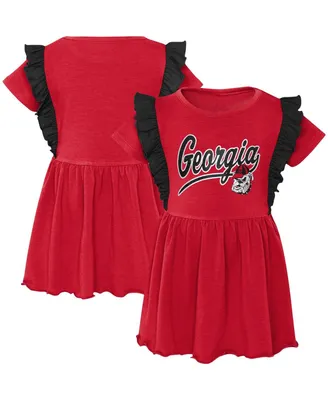 Girls Toddler Red Georgia Bulldogs Too Cute Tri-Blend Dress