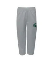 Infant Boys and Girls Green Michigan State Spartans Two-Piece Red Zone Jersey Pants Set