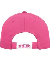 Girl's Youth Pink Pittsburgh Steelers Adjustable Hat