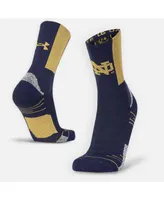 Men's Under Armour Navy Notre Dame Fighting Irish Playmaker Crew Socks