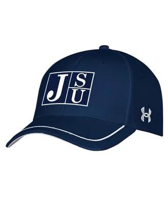 Men's Under Armour Navy Jackson State Tigers Iso-Chill Blitzing Accent Flex Hat