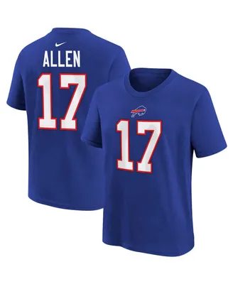 Toddler Boys and Girls Nike Josh Allen Royal Buffalo Bills Player Name and Number T-shirt
