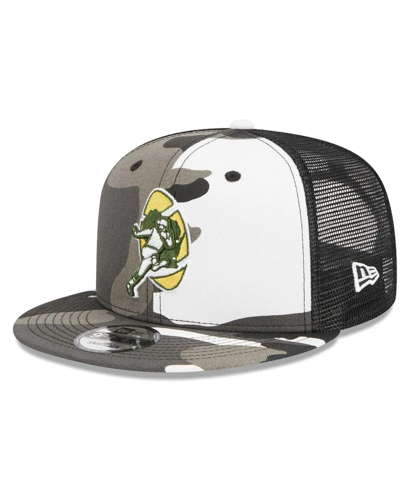 Men's New Era Urban Camo Green Bay Packers 9FIFTY Trucker Snapback Hat