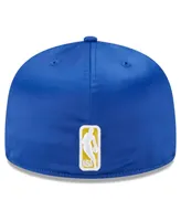 Men's New Era White Golden State Warriors Throwback Satin 59FIFTY Fitted Hat