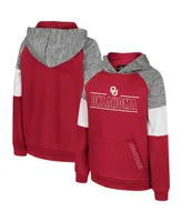 Big Boys Colosseum Crimson Oklahoma Sooners Live Hardcore Raglan Pullover Hoodie