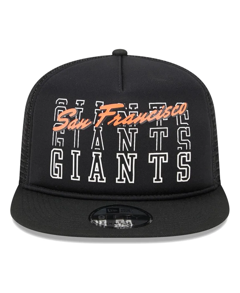 Men's New Era Black San Francisco Giants Street Team A-Frame Trucker 9FIFTY Snapback Hat