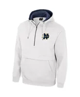 Men's Colosseum White Notre Dame Fighting Irish Half-Zip Hoodie