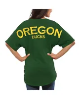 Women's Green Oregon Ducks Spirit Jersey Oversized T-shirt