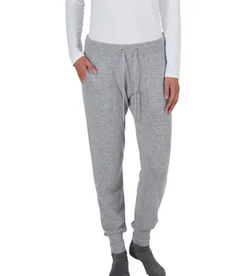 Jennie Liu Women's 100% Pure Cashmere Knitted Jogger Pants