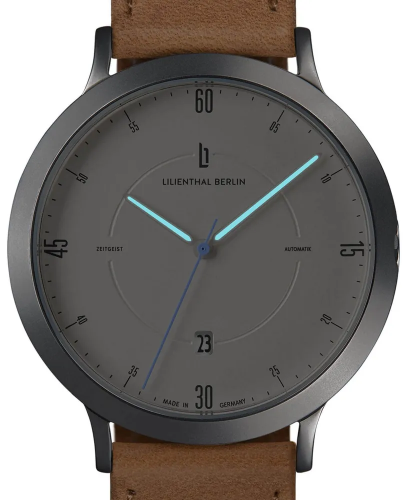 Lilienthal Berlin Zeitgeist Automatik Light Brown Leather Watch 42mm