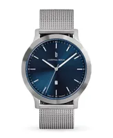 Lilienthal Berlin Unisex Huxley Silver Silver-Tone Stainless Steel Mesh Watch 40mm