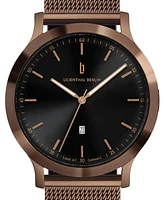 Lilienthal Berlin Men's Huxley Bronze Black Bronze Stainless Steel Mesh Watch 40mm