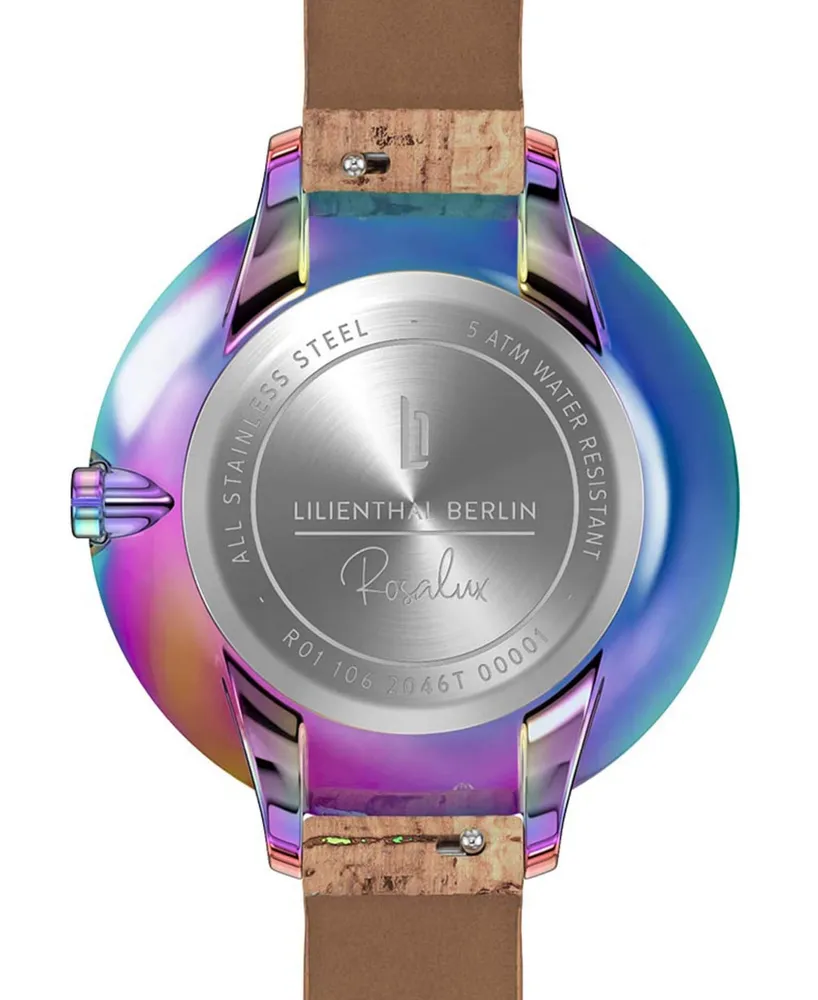 Lilienthal Berlin Women's Rosalux Rainbow Light Brown Cork Leather Watch 30mm