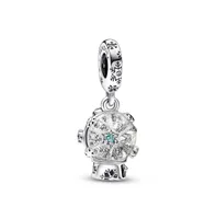 Pandora Cubic Zirconia Snowflake Snow Globe Dangle Charm