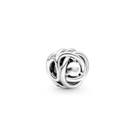 Pandora Birthstone Crystals Eternity Circle Charm - White/Alexandrite