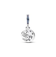 Pandora Cubic Zirconia Moon Spinning Dangle Charm