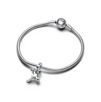 Pandora Cubic Zirconia Magical Christmas Reindeer Dangle Charm