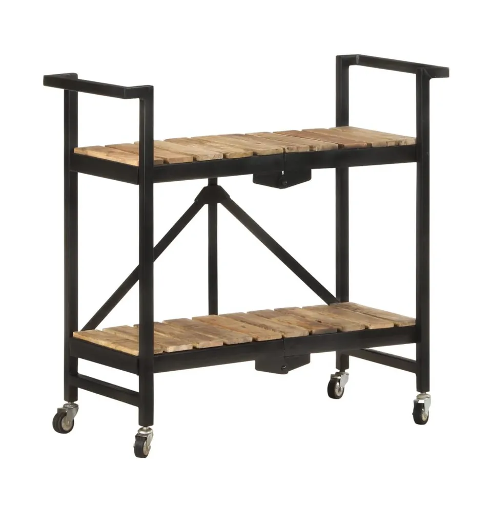 Kitchen Trolley 34.2"x14.2"x31.9" Solid Mango Wood