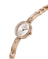 Guess Women's Analog Rose Gold-Tone Stainless Steel Watch 27mm