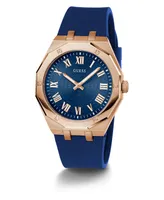 Guess Men's Analog Blue Silicone Watch 42mm