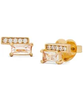 Kate Spade New York Pave & Baguette Crystal Stud Earrings