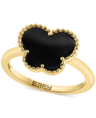 Effy Onyx Butterfly Silhouette Statement Ring in 14k Gold