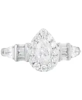 Diamond Pear Halo Engagement Ring (1-1/4 ct. t.w.) in 14k White Gold