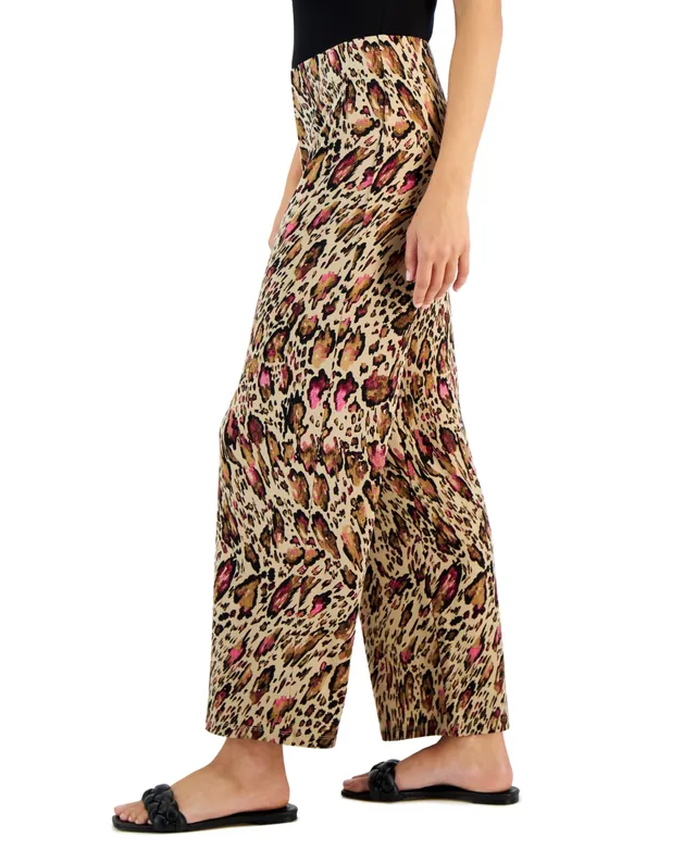 Jm Collection Women's Printed Knit Pull-On Pants, Created for Macy's