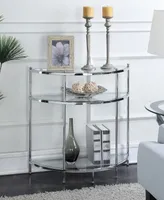 Convenience Concepts 30.75" Royal Crest Half-Circle Glass Entry Table