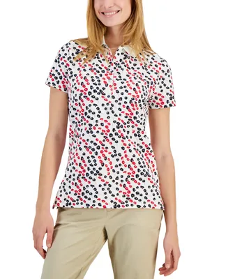 Tommy Hilfiger Women's Ditsy-Floral Printed Polo Top