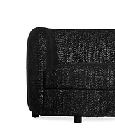 Isabella 63" Boucle Fabric Curved Loveseat