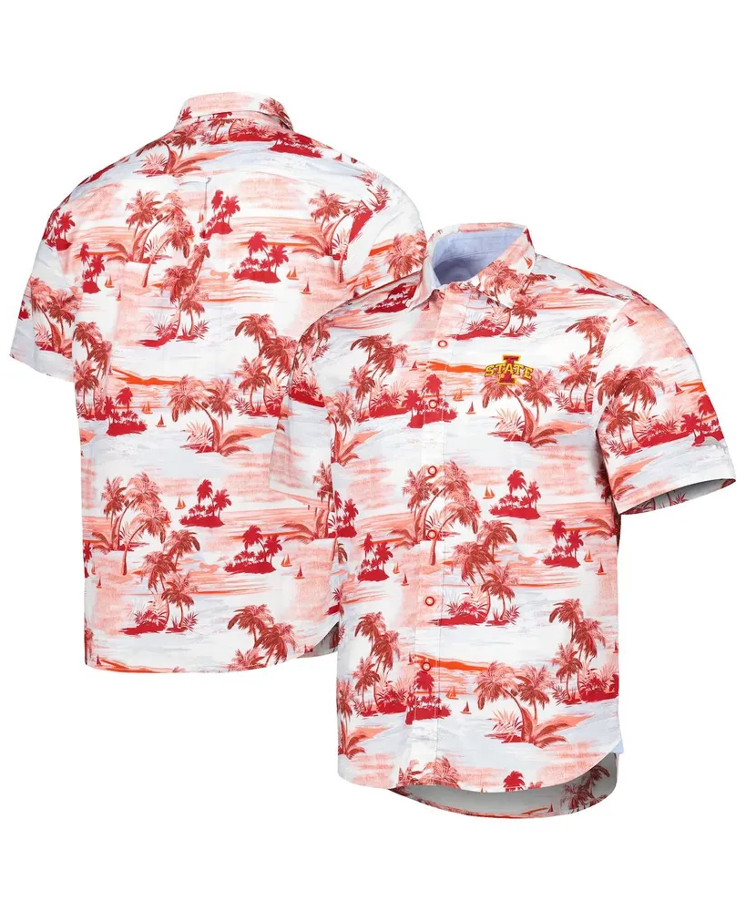 Men's Tommy Bahama Cardinal Iowa State Cyclones Tropical Horizons Button-Up Shirt