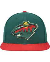 Men's Mitchell & Ness Green Minnesota Wild Core Team Ground 2.0 Snapback Hat