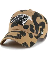 Women's '47 Brand Tan Carolina Panthers Rosette Clean Up Adjustable Hat