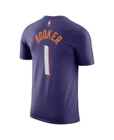 Men's Nike Devin Booker Purple Phoenix Suns Icon Edition Name and Number T-shirt