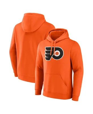 Men's Fanatics Orange Philadelphia Flyers Primary Team Logo Pullover Hoodie