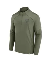 Men's Fanatics Olive Texas A&M Aggies Oht Military-Inspired Appreciation Titan Raglan Quarter-Zip Jacket