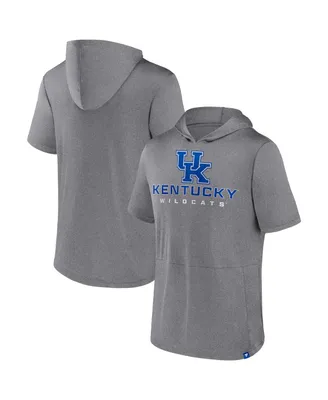 Men's Fanatics Heather Gray Kentucky Wildcats Modern Stack Hoodie T-shirt