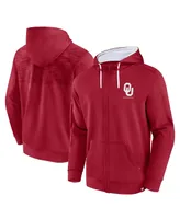 Men's Fanatics Crimson Oklahoma Sooners Power Index Full-Zip Hoodie