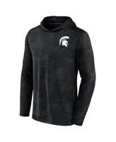 Men's Fanatics Black Michigan State Spartans Camo Hoodie Long Sleeve T-shirt