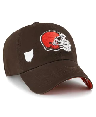 Women's '47 Brand Brown Cleveland Browns Confetti Icon Clean Up Adjustable Hat