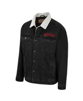 Men's Colosseum x Wrangler Charcoal Nebraska Huskers Western Button-Up Denim Jacket
