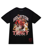 Men's Mitchell & Ness Tracy McGrady Black Houston Rockets Hardwood Classics Bling Concert Player T-shirt