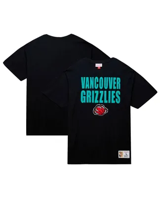 Men's Mitchell & Ness Black Distressed Vancouver Grizzlies Hardwood Classics Legendary Slub T-shirt